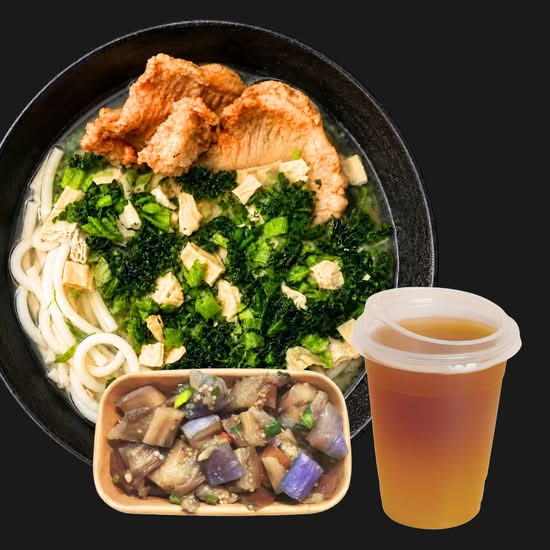 Preserved Mustard Greens & Pork Chop Noodles Combo 雪菜腐竹豬排米線/麵套餐